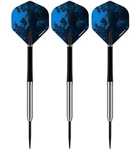 DESIGNA DARTS Ultralites V2 Darts | M5 | Razor Grip Steeltip Darts-Set, 12 g (D3520)