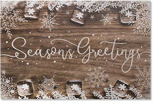 Weihnachtskarten, blanko, 25 Stück Rustic Seasons