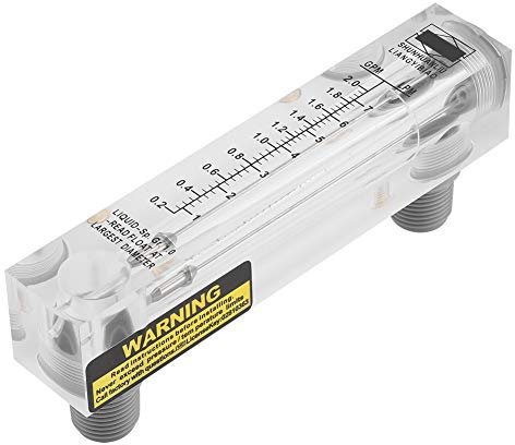 Liquid Flowmeter, Water Meter Panel Type Glass Liquid Flowmeter 0.2-2GPM/1-7LPM Water Measuring Meter