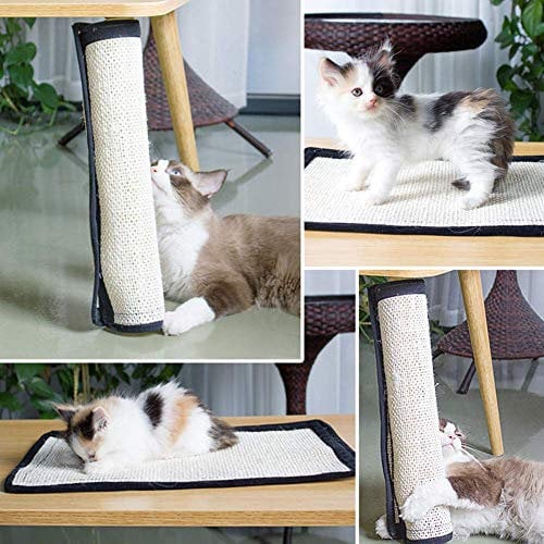 Cat Scratching Mat Cat Scratcher Mat Novelty Cat Toy Mouse Sisal Cat Scratch Pad Cat Scratch Protection Cover Guard Shield For Table Desk Chair Sofa Furniture Leg Carpet 40.5x30cm (15.9x11.8inch)