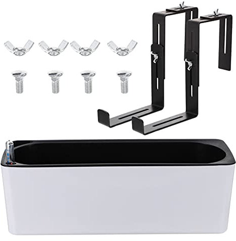 Cabilock 1ensemble Pot De Fleurs Rectangulaire Plastique avec Arrosage Automatique De Pot avec Indicateur De Niveau Eau Et Support pour Plantes