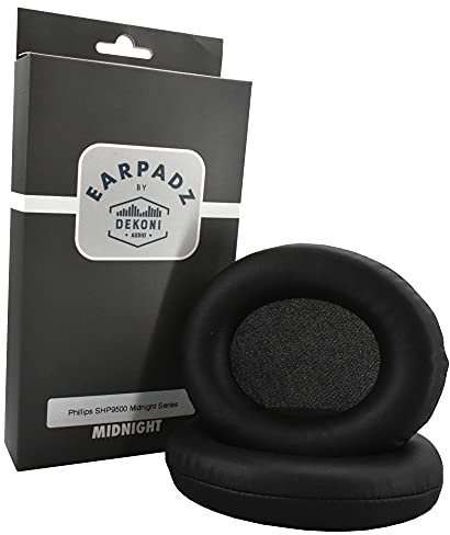 Earpadz Replacement for Philips SPH9500 HiFi Precision Stereo Over Ear Headhones (Midnight)