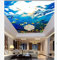 HGFHGD 3D plafond papier peint océan dauphin salon plafond mur art déco plafond fond murale autocollant mural