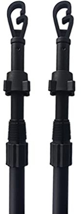2 barras extensibles de metal resistente para tendederos extensibles de 120 cm a 204 cm (2)