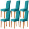 Morwealth 4er 6er Set Stuhlhussen, Stuhlbezug für Esszimmer Waschbar Samt Stretch Stuhl hussen Universal Stuhlüberzüge für Hotel, Zeremonie, Bankett Hochzeit Party Deko (Türkis, 6)