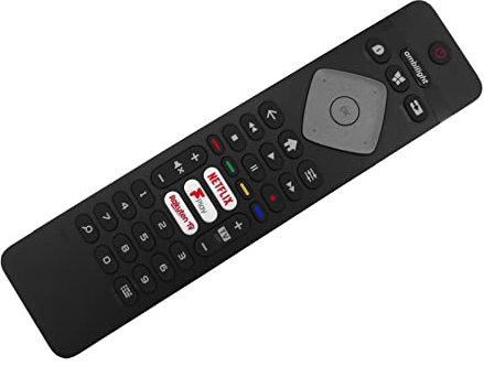 Télécommande universelle Ambilight compatible avec Philips Smart TV Netflix, Fplay, Rakuten TV - Modèle 2021