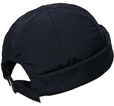 Croogo Brimless Hats Waterproof Beanie for Men Sailor Fisherman Vintage Leon Hat Winter Warm Watch Docker Cap Skullcap, Ct82-schwarz, Einheitsgröße