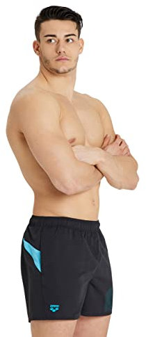 ARENA Logo Costume Uomo Mare e Piscina, Costume da Bagno in Tessuto ad Asciugatura Rapida, Short con Slip Interno in Rete e Tasche Laterali