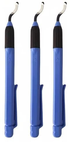 Quick Last One - Utensile Sbavatore Professionale a penna in plastica per Sbavatura a Mano di Stampe 3D, Tubi, Plastica, Metallo, Alluminio, Acciaio, Ghisa (Set di 3 sbavatori a penna)