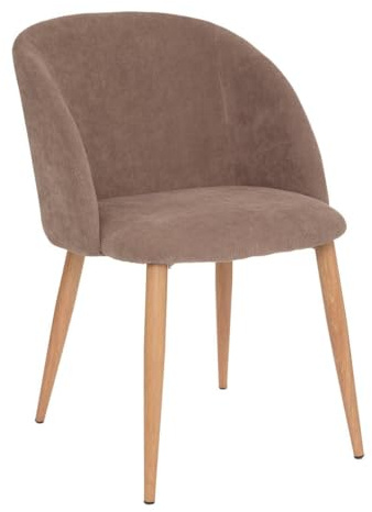 Atmosphera - Stuhl Celeste - Cord - Beine aus Eichenholzimitat - Taupe-grau - Maulwurfsgrau