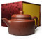 Teekanne, 210 ml, chinesischer Yixing-Ton, echte rote Zisha-Gongfu-Teekanne für losen Tee (rot)