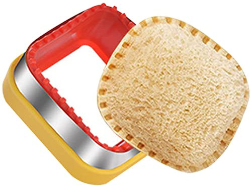 woyufen Sandwich Cutters and Sealer, Stainless Steel Sandwich Crimpers for Making Sandwiches, Hamburgers, Pies, for Kids Lunch Box and Box