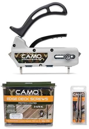 CAMO Marksman Pro-NB Kit, Narrow Board Deck Tool, 1750 Edge Screws & Bits, Edge Fastening Installation, Fits 3-1/4 to 5 Boards, 3/16 Spacing (0345015)