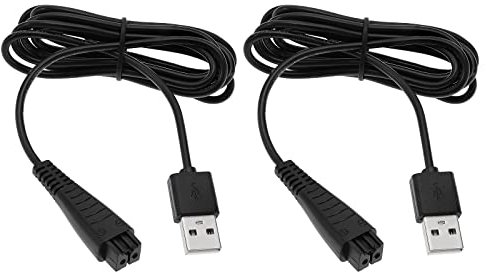 EMSea 2 Stück Tragbarer USB-Rasierer Epilierer Ladekabel Ersatz Kompatibel mit Panasonic Epilierer ES-LA63 ES-LA93 RE7-51 RE7-59 RE740 RE768 REGC20 5,4 V, 1,25 A