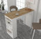 moebel17 9437 Bartisch Esstisch Bar Küchentisch Tisch Bistrotisch, Holz, Weiß Saphir, Matt,mit Regalen Ablagefächer, viel Stauraum, Designertisch, 120 x 102 x 52 cm