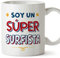 MUGFFINS Tazas para SURFISTA hombre - En Español - Soy Súper - 11 oz / 330 ml - Regalo original y divertido