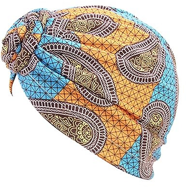 DDKY 1 Artikel Kopftuch,Turban Damen,Kopftuch Damen,Verknotet Turban Tuch Falten-Kopfbedeckung Damen Damen Sommer Turban Mütze Damen Chemo Kopfbedeckung Hut