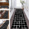 Teppich Läufer Flur rutschfest Küchenläufer Schwarz Weiß Korridor Teppichläufer Waschbar 120X160CM Modern Lang Flurläufer Teppichmatte Küche Schlafzimmer Kinderzimmer Wohnzimmer Meterware Fußmatten