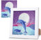 yosiio 5D Diamond Painting Bilder Kinder, Diamond Painting Delfin mit Plastikrahmen, DIY Diamant Malerei Set für Kinder Erwachsene, Wohnzimmer Schlafzimmer Büro Wand und Eingang Dekoration, 18x18 cm