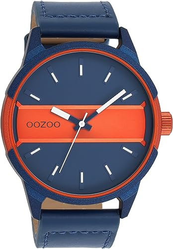 Oozoo Timepieces Herren Uhr | Armbanduhr Herren mit Lederarmband | Hochwertige Uhr für Männer | Edle Analog Herrenuhr in rund | C11232