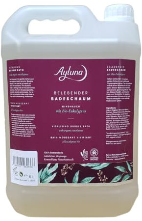 Ayluna Naturkosmetik Belebender Badeschaum Windhauch mit Bio-Eukalyptus im 5l Kanister