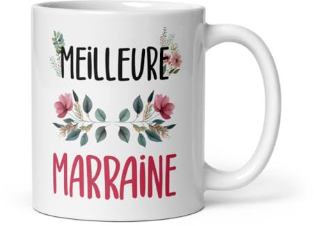 Mug meilleure marraine fleurs tasse marraine femme