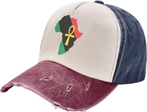 501 Baseball Cap Ankh Afrikanisches Farbiges Afrika Trucker Hut Unisex Golf Caps Verstellbare Baseballkappe Für Running Outdoor Reisen
