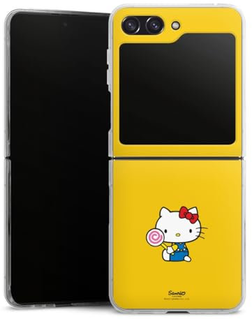 Hard Case kompatibel mit Samsung Galaxy Z Flip 5 Schutzhülle transparent Smartphone Handy Hülle Hello Kitty Cartoon Fanartikel
