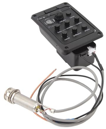 Micro de Guitare, EQ Quick Picking EQ égaliseur Préampli de Guitare Accordeur de Micro Piézo Guitare Classique Amplificateur de Préampli de Micro Piézo