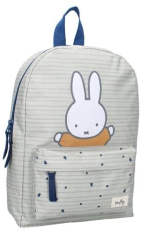 mybagstory Rucksack Miffy Jungen – Grau – Kinder – Schule – Kindergarten – Grundschule – Grundschule – Jungen – verstellbare Träger – Geschenkidee – 33 cm, Grau – Miffy – Rucksack – 33 cm, Enfant