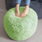 HIGOGOGO Runder gefüllter Pouf Ottomane, lange Kunstfell-Poufs mit Schaumstoff-Chunk-Füllung, flauschiger und pelziger Pouf Fußhocker Aufbewahrung, Ottomane, 20 x 15 Boden-Poufs Fußstütze für
