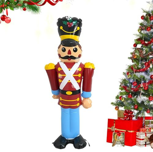 mivceklw Casse-Noisette gonflable de Noël, d'épice gonflable de Noël,Décor gonflable de cour de casse-noisette de Noël - Décoration d'intérieur gonflable de Noël pour les vacances de Noël, les jardins