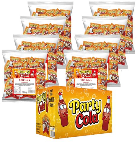 Frucht Gummibärchen Cola Mix 800 Stück - Wurfmaterial für Karneval und Fasching - Minibeutel einzeln verpackt - Süßigkeiten, Gummibärchen Großpackung - 5,44kg