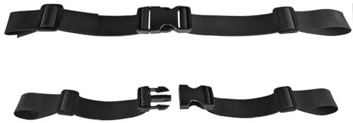 WEFHEF 2 Stück Verstellbarer Brustgurt Rucksack Rucksackriemen Schwarz Gurtband zum Jogging Wandern Gurt Schnellverschluss Rucksackgurt für Reise Kletter Schultasche Schulranzen