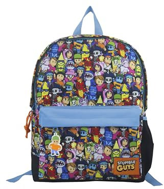 CYPBRANDS Stumble Guys,Mochila, Mochila escolar, Adaptable a carro, Backpack, Multicolor, Producto Oficial