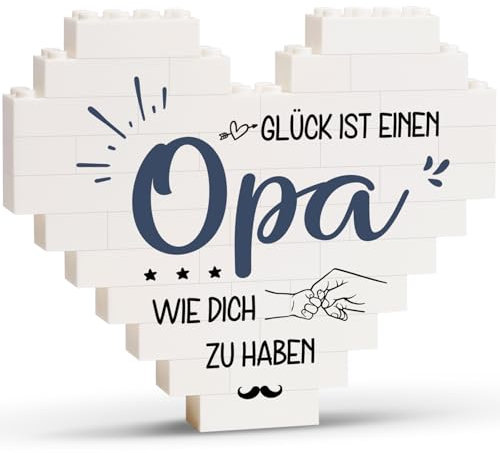 Greatabox Geschenk für Opa Weihnachten, Vatertagsgeschenk Geburtstagsgeschenk für Opa von Enkel, Enkelin, Vatertag Weihnachten, herzförmiges Plakette-Dekoration