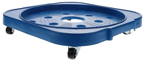 TOYZFRIENDY Bandeja Móvil para Tanque de Gas con Ruedas Giratorias y Freno, Soporte Portátil Azul para Botella de Butano, Base Rodante para Cocina y Jardín, Plataforma Resistente y Estable