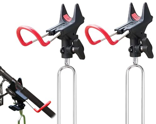 2 Stück Rutenhalter, 41cm Angelrutenhalter, Rutenhalter Angel, Edelstahl Rutenhalter, Rutenständer Metall, Nylon, Schwarz, Faltbar Für Outdoor-Angeln Geschenke Für Männer Mit Angelausrüstung