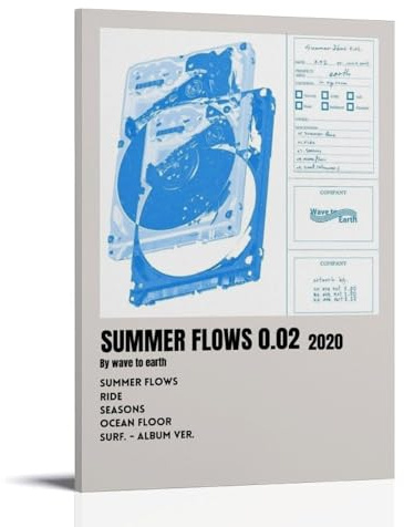 Wandposter Summer Flows 0.02 by Wave to Earth, wasserdicht, Heimdruck, feuchtigkeitsbeständig, einfach zu installieren und lichtbeständig, Rahmenstil, 30 x 45 cm