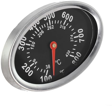 SiSinkal Temperaturanzeige für Weber Q2000 für Family Q Grills, 75 mm Metallhauben-Thermometer, kompatibel für genaue Kochtemperaturmessung