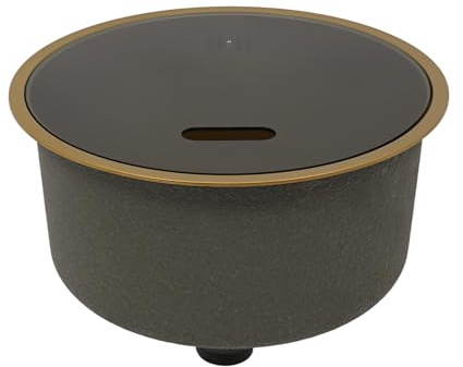 Wohnmobil Waschbecken Set, Edelstahl Spülbecken 1 Becken RV Camping Spüle mit Deckel für Wohnmobile, Wohnwagen