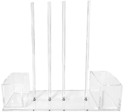 Pot Lid Organizer, Acrylic Storage Rack, Anti Slip Holder System, Cup Lid Sorting Rack, Space Saving Kitchen Organizer for Cupboard Drawer Pantry Cabinet Wall Home Drink Storage 9.65*3.74*2.36 inch