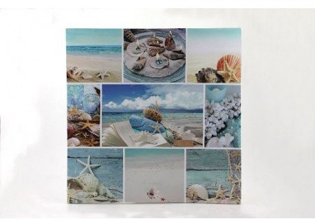 Goldbach (Maritime Motiv Design Wand hängen Bild mit 5 LED, 50 x 50 cm, andere, Mehrfarbig, one Size