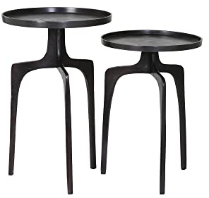 Light & Living Beistelltisch Pano - Bronze - Ø41+Ø38cm - Rund - Metall - Couchtisch - Sofatisch - Kleiner Tisch für Wohnzimmer & Schlafzimmer
