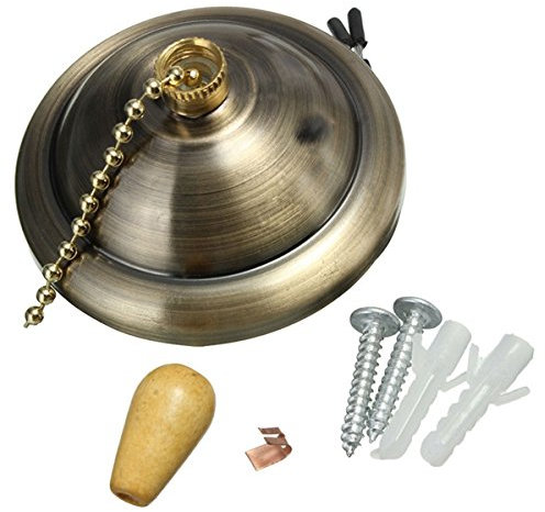 MASUNN Universal Colorful Ceiling Fan Light Wall light Pull Chain Switch AC 3A/125-250V-Green Bronze