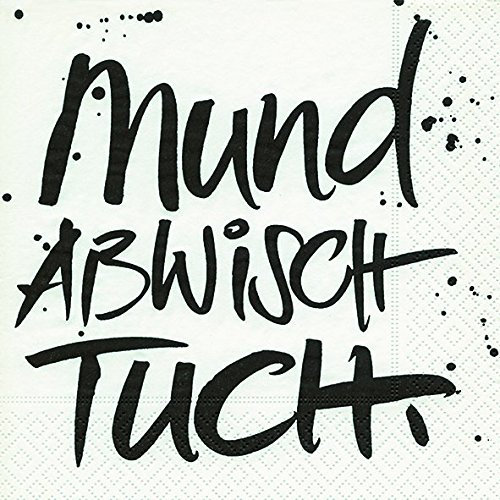 CasaJame Servietten (2er Set / 40Stück) 3-lagig 33x33cm mit Spruch Mundabwischtuch