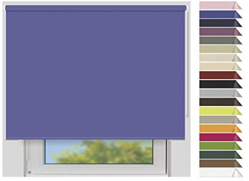 EFIXS Verdunklungsrollo Maxi - 32 mm Welle - Breiten: 40-240 cm - Höhen bis 240 cm - Hier: 240 cm x 190 cm (Stoffbreite x Höhe) - blau (7897) - lichtundurchlässig - Blickdicht