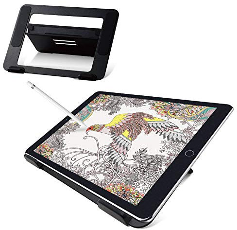 ELECOM Zeichentablet-Ständer aus Aluminium für 9,7–12,9 Zoll Tablets, verstellbare 4-stufige Winkel, rutschfeste Teile angebracht/weiß/TB-DSDRAWWH