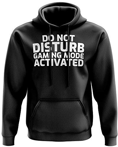 Gamers Gift, Do Not Disturb Game Mode Activated Hoodie, Gifts for Men, Mens Gaming Gifts, Game, Large - Mens, Black