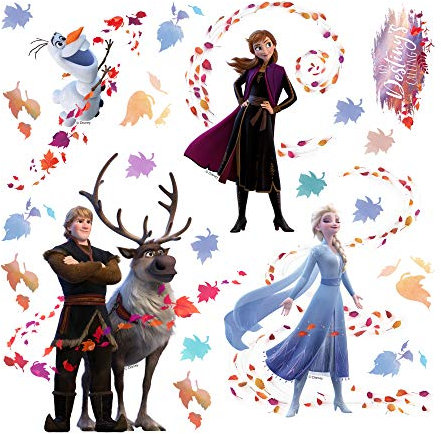 Die Eiskönigin 2, Elsa, Anna, Olaf, Kristoff, Sven, Destiny's Calling Wand-Tattoo | Deko Wandaufkleber für Wohnzimmer Kinderzimmer Küche Bad Flur | Wandsticker für Tür Wand Möbel/Schrank 30x30 cm
